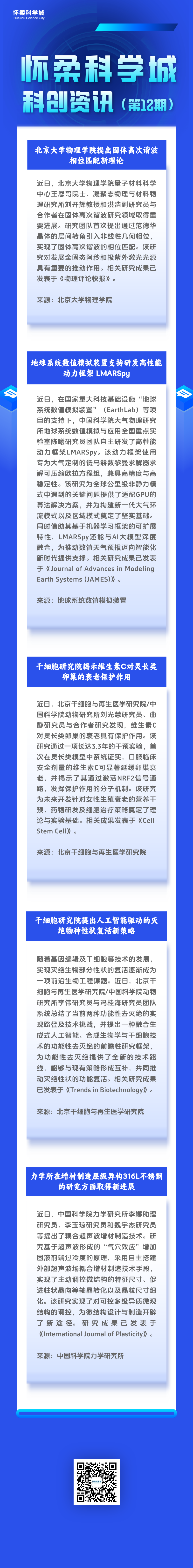 怀柔科学城科创资讯（第12期）