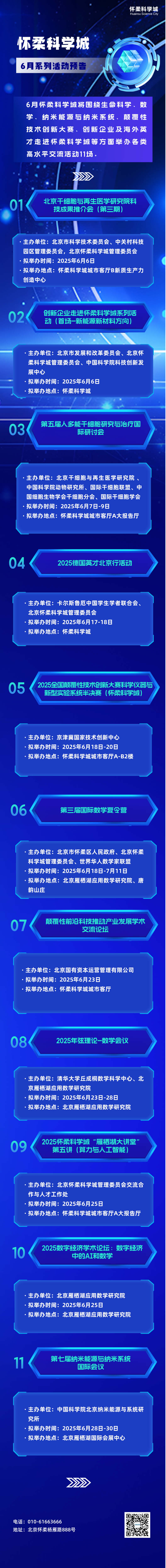 怀柔科学城6月精彩活动来袭→