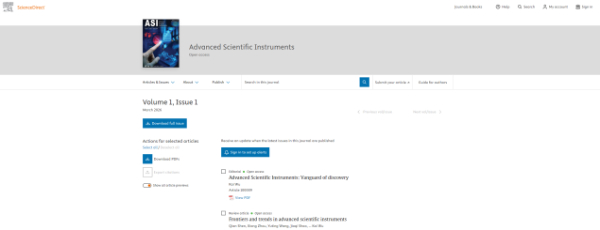 在怀柔创刊发布！我国科学仪器领域英文国际期刊《高端科学仪器》创刊号上线1