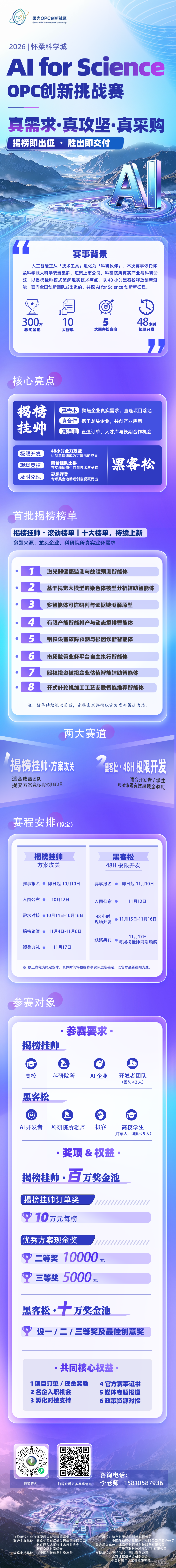 榜单上新|央媒聚焦,怀柔科学城 AI for Science OPC 创新挑战赛报名进行中4 榜单上新|央媒聚焦,怀柔科学城 AI for Science OPC 创新挑战赛报名进行中4